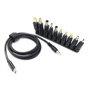 10 pezzi Cavo di alimentazione multifunzionale da USB-C/Type-C a DC con ricarica rapida PD da 1,5 m