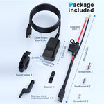 Adattatore caricabatterie da manubrio per moto con display LED di tensione e 12 porte USB-A e Type-C.