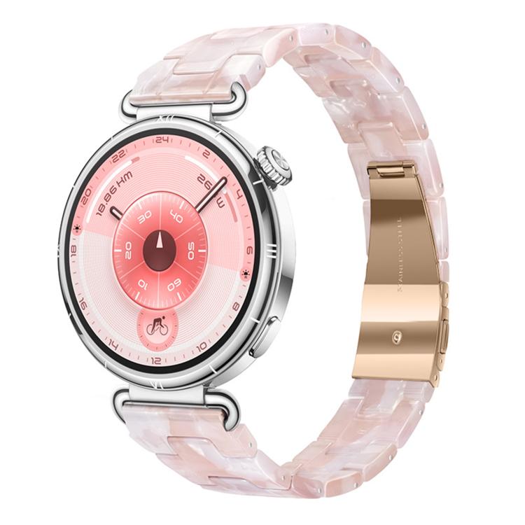 Cinturino per orologio in resina sottile con chiusura a farfalla e tre perline, 18mm