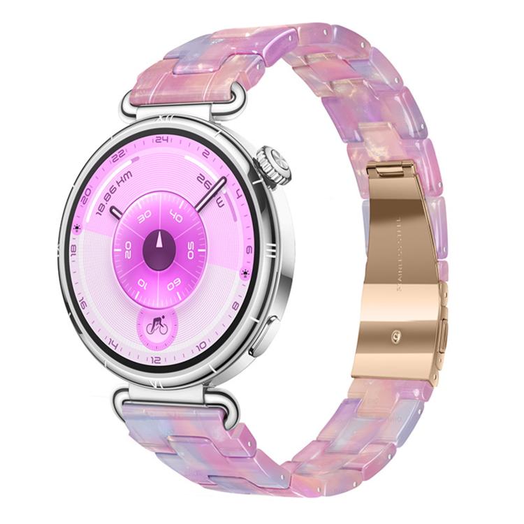 Cinturino per orologio in resina sottile con chiusura a farfalla e tre perline, 18mm
