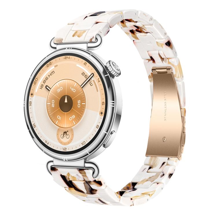 Cinturino per orologio in resina sottile con chiusura a farfalla e tre perline, 18mm