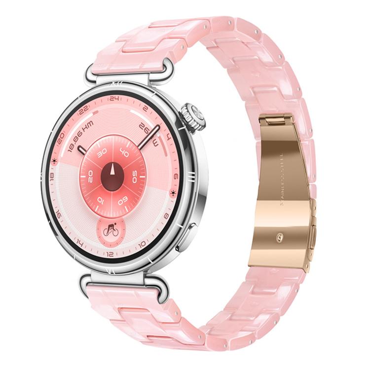 Cinturino per orologio in resina sottile con chiusura a farfalla e tre perline, 18mm