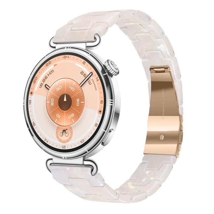 Cinturino per orologio in resina sottile con chiusura a farfalla e tre perline, 18mm