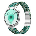 Cinturino per orologio in resina sottile con chiusura a farfalla e tre perline, 18mm