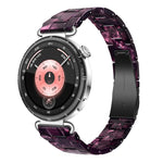 Cinturino per orologio in resina sottile con chiusura a farfalla e tre perline, 18mm