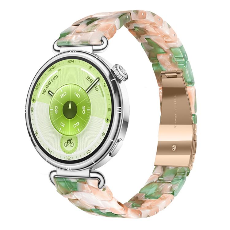 Cinturino per orologio in resina sottile con chiusura a farfalla e tre perline, 20mm