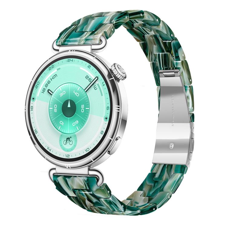 Cinturino per orologio in resina sottile con chiusura a farfalla e tre perline, 20mm