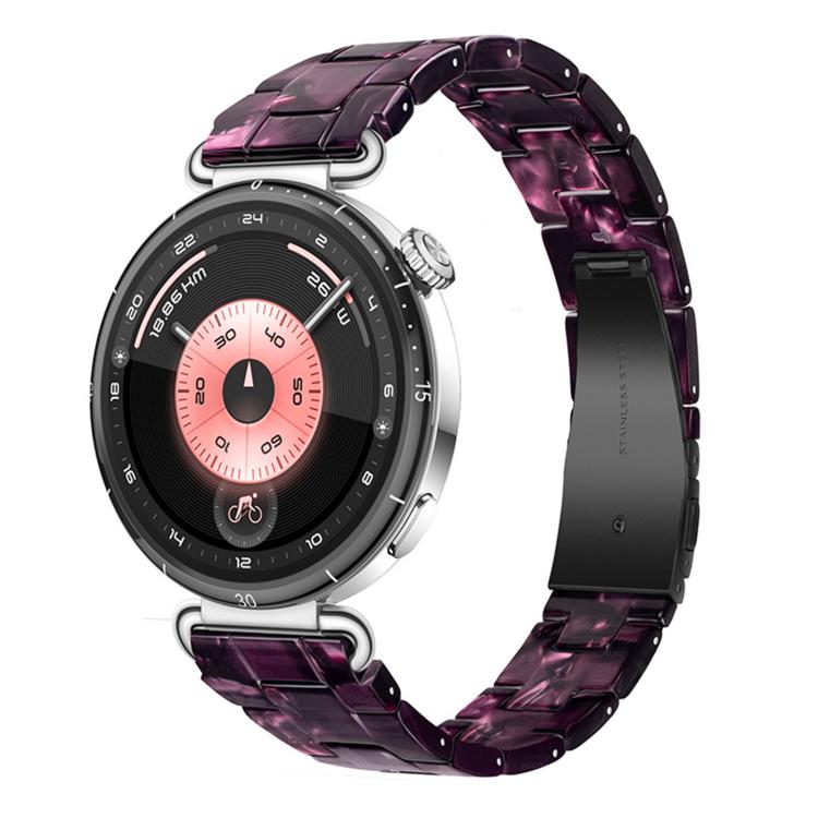 Cinturino per orologio in resina sottile con chiusura a farfalla e tre perline, 20mm