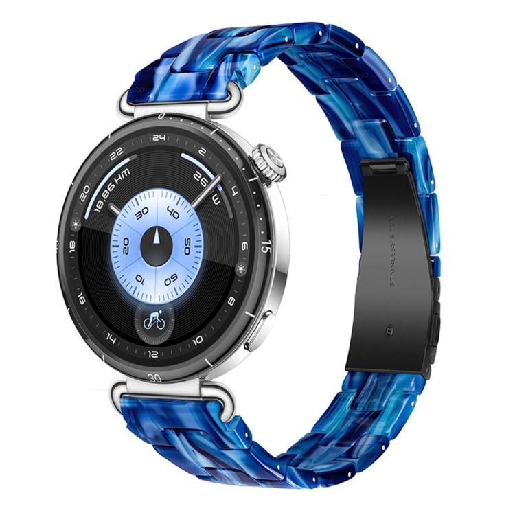 Cinturino per orologio in resina sottile con chiusura a farfalla e tre perline, 22mm