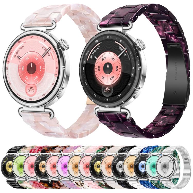 Cinturino per orologio in resina sottile con chiusura a farfalla e tre perline, 18mm