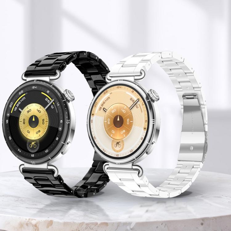 Cinturino per orologio in resina sottile con chiusura a farfalla e tre perline, 22mm
