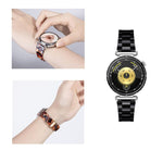 Cinturino per orologio in resina sottile con chiusura a farfalla e tre perline, 20mm