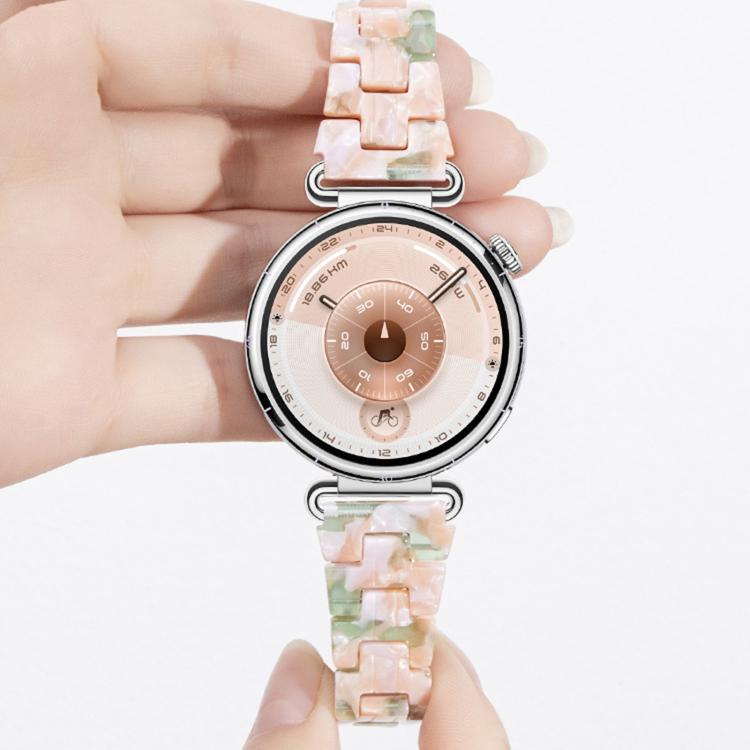Cinturino per orologio in resina sottile con chiusura a farfalla e tre perline, 20mm