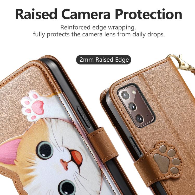 Portafoglio a forma di gatto con cerniera, custodia per telefono in ecopelle con cinturino, For Galaxy A52 5G, For Galaxy S21 5G, For Galaxy S21+5G, For Galaxy S21 Ultra 5G