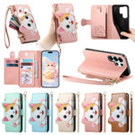 Portafoglio a forma di gatto con cerniera, custodia per telefono in ecopelle con cinturino, For Galaxy A27 5G, For Galaxy S25 FE 5G, For Galaxy M36 5G, For Galaxy A07