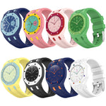 Cinturino in silicone a contrasto con fibbia ad ardiglione integrata in acciaio inossidabile., For Swatch Royal Pop