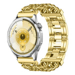 Cinturino per orologio in acciaio inossidabile con chiusura a farfalla e maglie cubane a proiettile., 18mm, 22mm