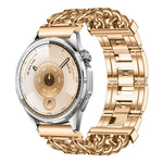Cinturino per orologio in acciaio inossidabile con chiusura a farfalla e maglie cubane a proiettile., 18mm, 22mm