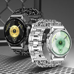Cinturino per orologio in acciaio inossidabile con chiusura a farfalla e maglie cubane a proiettile., 18mm, 22mm