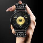 Cinturino per orologio in acciaio inossidabile con chiusura a farfalla e maglie cubane a proiettile., 18mm, 22mm