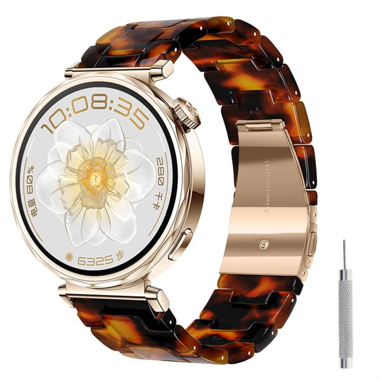Cinturino per orologio in resina con chiusura a farfalla e tre perline, completo di strumento per la rimozione., 18mm