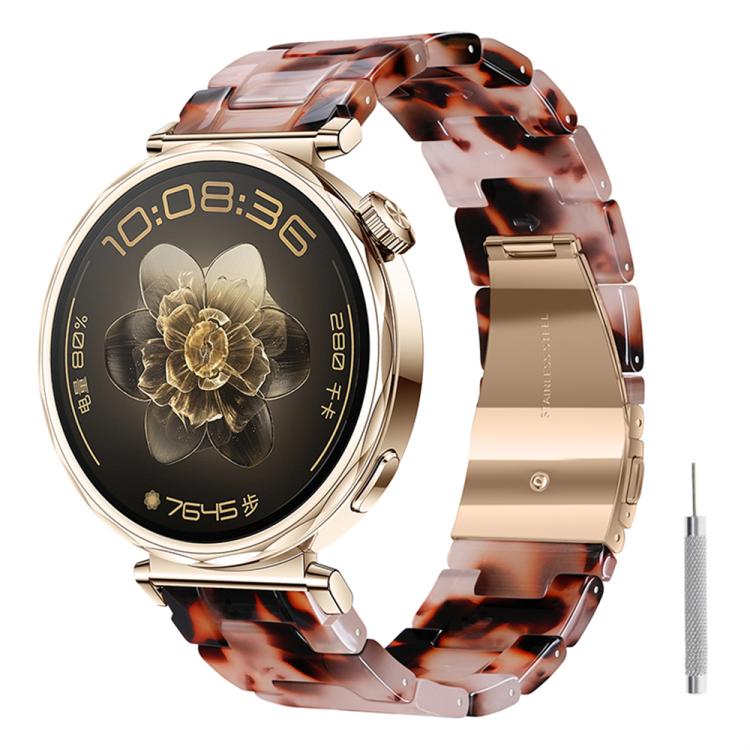 Cinturino per orologio in resina con chiusura a farfalla e tre perline, completo di strumento per la rimozione., 18mm