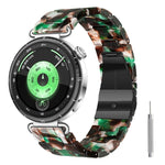 Cinturino per orologio in resina con chiusura a farfalla e tre perline, completo di strumento per la rimozione., 18mm