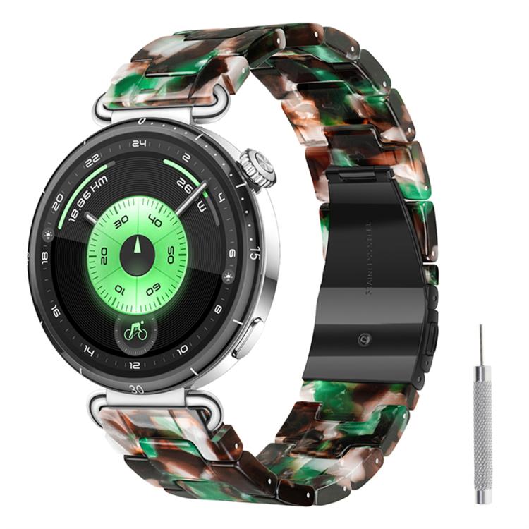 Cinturino per orologio in resina con chiusura a farfalla e tre perline, completo di strumento per la rimozione., 18mm