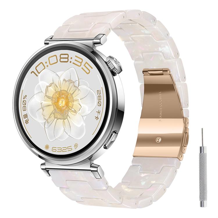 Cinturino per orologio in resina con chiusura a farfalla e tre perline, completo di strumento per la rimozione., 18mm