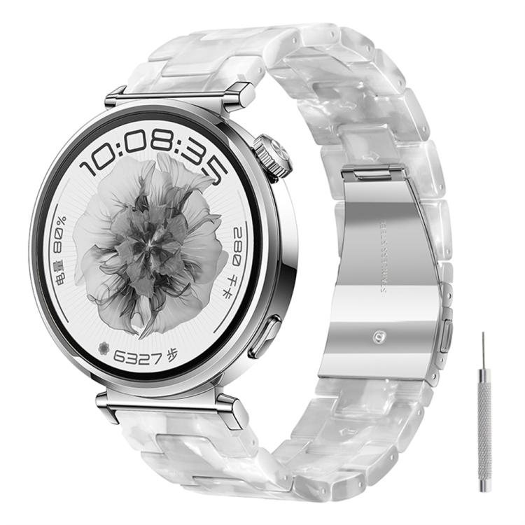 Cinturino per orologio in resina con chiusura a farfalla e tre perline, completo di strumento per la rimozione., 18mm
