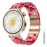 Cinturino per orologio in resina con chiusura a farfalla e tre perline, completo di strumento per la rimozione., 20mm