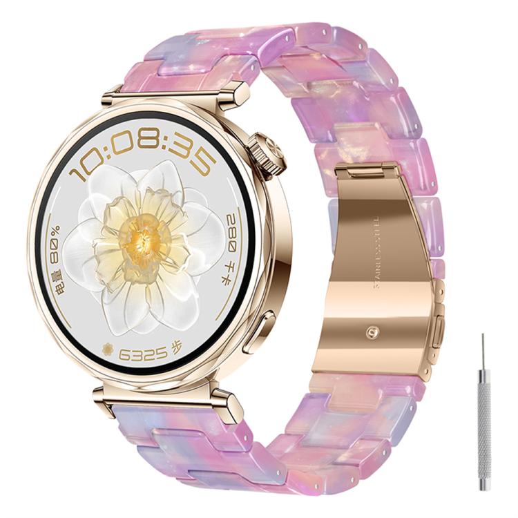 Cinturino per orologio in resina con chiusura a farfalla e tre perline, completo di strumento per la rimozione., 20mm
