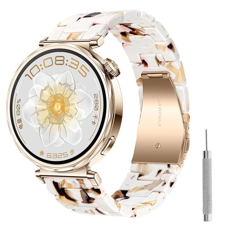 Cinturino per orologio in resina con chiusura a farfalla e tre perline, completo di strumento per la rimozione., 20mm