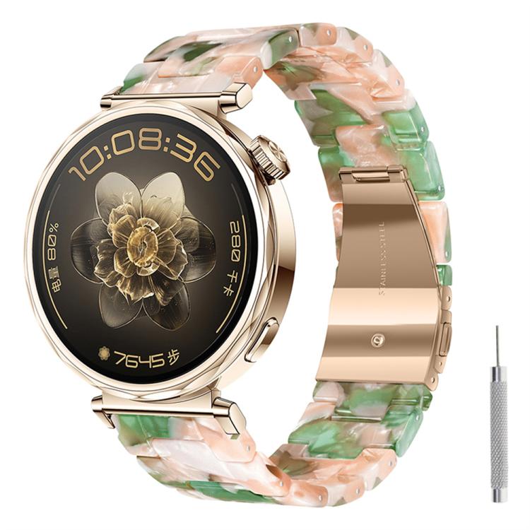Cinturino per orologio in resina con chiusura a farfalla e tre perline, completo di strumento per la rimozione., 22mm