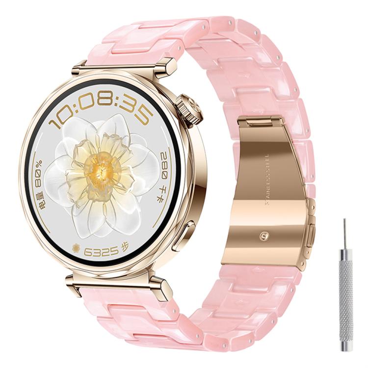 Cinturino per orologio in resina con chiusura a farfalla e tre perline, completo di strumento per la rimozione., 22mm