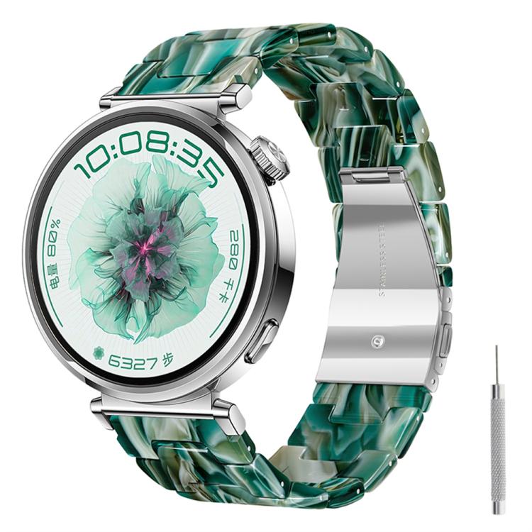 Cinturino per orologio in resina con chiusura a farfalla e tre perline, completo di strumento per la rimozione., 22mm