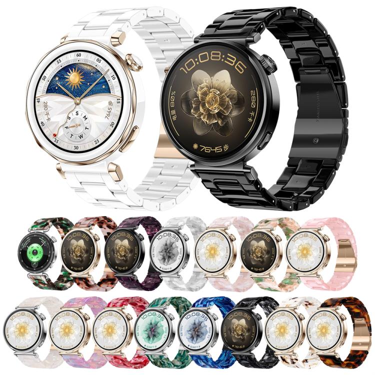 Cinturino per orologio in resina con chiusura a farfalla e tre perline, completo di strumento per la rimozione., 20mm