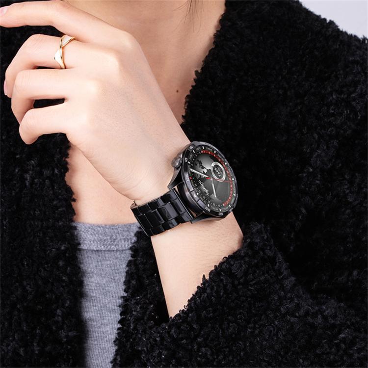 Cinturino per orologio in resina con chiusura a farfalla e tre perline, completo di strumento per la rimozione., 18mm