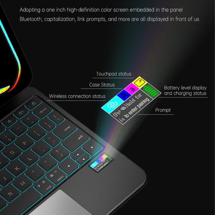 Tastiera Magic Keyboard di seconda generazione con display a colori, touchpad a superficie completa e Bluetooth, retroilluminazione., For iPad Air 11 / Pro 11