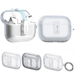 Custodia per auricolari ultra trasparente con chiusura di sicurezza a un tocco., For Airpods Pro 3