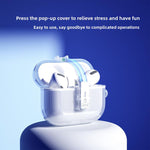 Custodia per auricolari ultra trasparente con chiusura di sicurezza a un tocco., For Airpods Pro 3