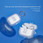Custodia per auricolari ultra trasparente con chiusura di sicurezza a un tocco., For Airpods Pro 3