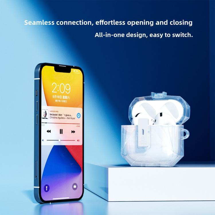Coperchio protettivo trasparente magnetico con apertura automatica a ribalta, For Airpods 4