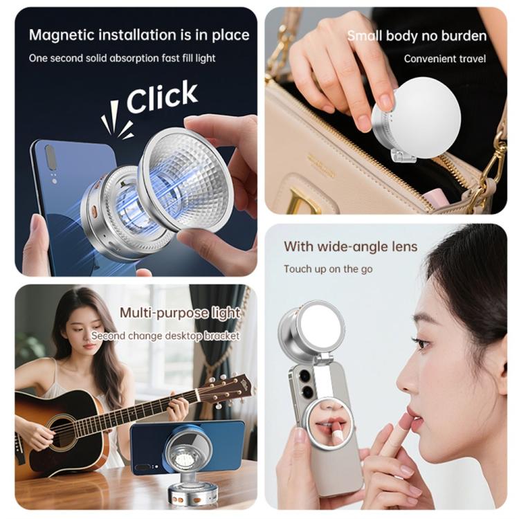 K08 Luce LED magnetica per selfie con 3 temperature colore