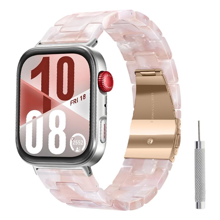 Cinturino per orologio in resina con chiusura a farfalla e tre perline, completo di strumento per la rimozione., For Huawei Watch Fit 5 / Fit 5 Pro / Fit 4