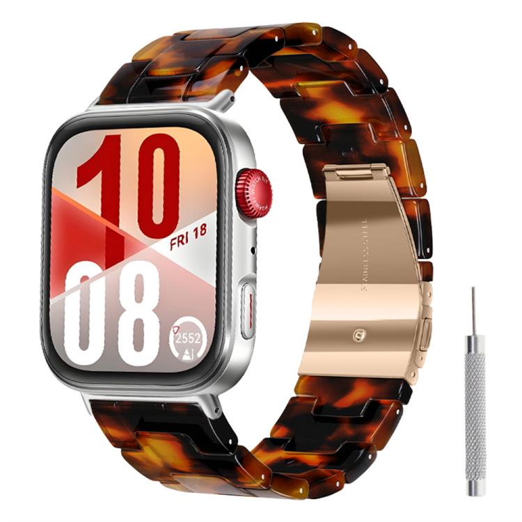 Cinturino per orologio in resina con chiusura a farfalla e tre perline, completo di strumento per la rimozione., For Huawei Watch Fit 5 / Fit 5 Pro / Fit 4