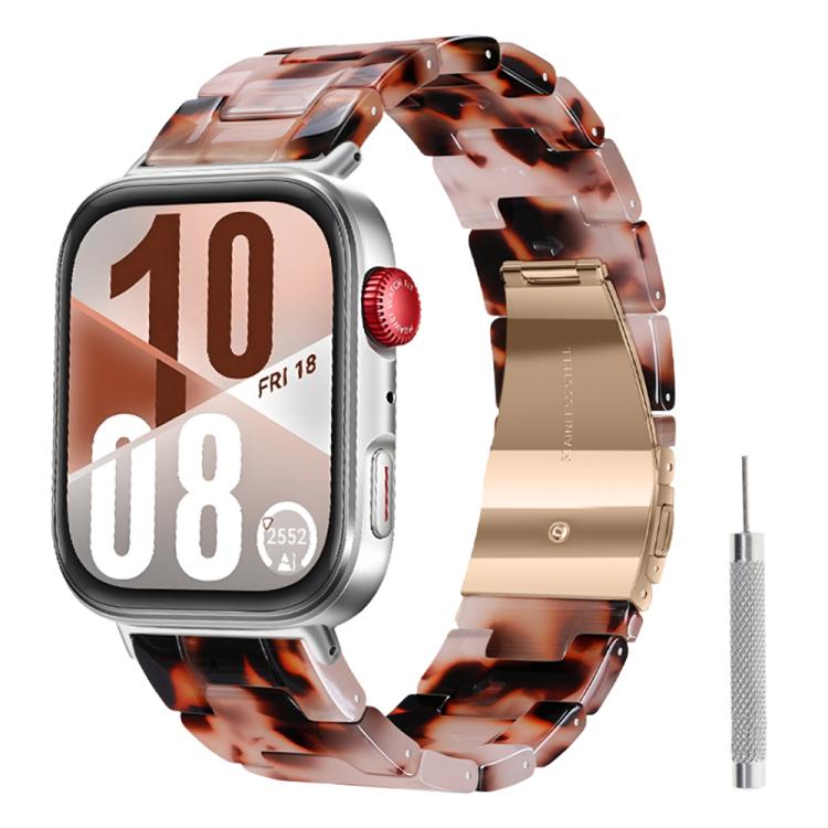 Cinturino per orologio in resina con chiusura a farfalla e tre perline, completo di strumento per la rimozione., For Huawei Watch Fit 5 / Fit 5 Pro / Fit 4