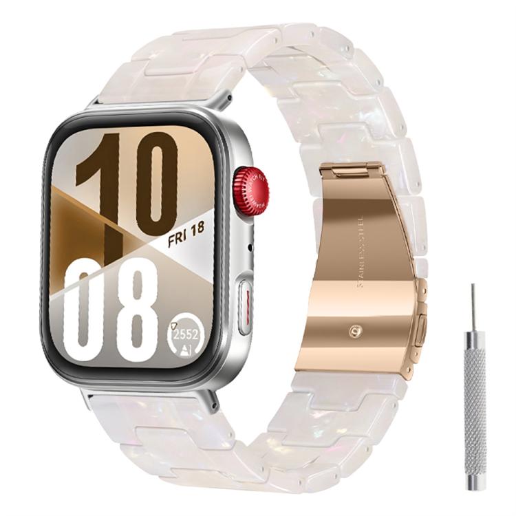 Cinturino per orologio in resina con chiusura a farfalla e tre perline, completo di strumento per la rimozione., For Huawei Watch Fit 5 / Fit 5 Pro / Fit 4