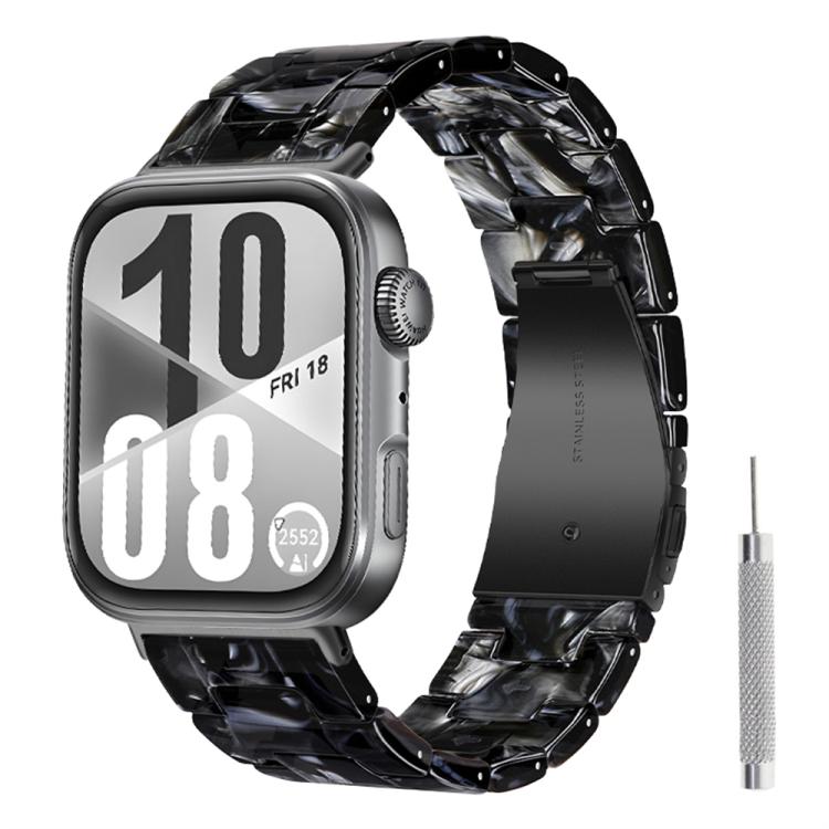 Cinturino per orologio in resina con chiusura a farfalla e tre perline, completo di strumento per la rimozione., For Huawei Watch Fit 5 / Fit 5 Pro / Fit 4