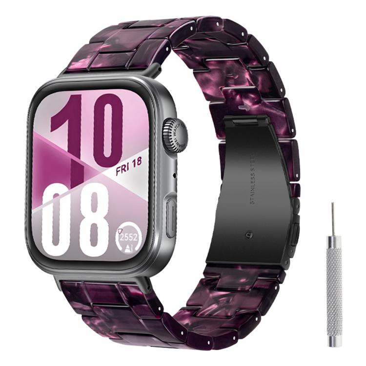 Cinturino per orologio in resina con chiusura a farfalla e tre perline, completo di strumento per la rimozione., For Huawei Watch Fit 5 / Fit 5 Pro / Fit 4